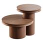 Oro Natural Walnut Wood Tiered Side Table - Столы - 3D модель