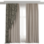 Gray patterned curtains 162 - Шторы - 3D модель
