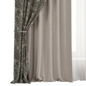 Gray patterned curtains 162 - Шторы - 3D модель - фото 3