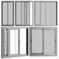 Aluminum Sliding Window Sliding Balcony Window corona - Окна - 3D модель