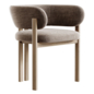 BAY WOOD Chair and Kyeln Table - Стол + стул - 3D модель - фото 3