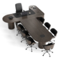 DEA Office Desk & Conference Table Sleek Lines and Sinuous Sha - Офисная мебель - 3D модель - фото 3