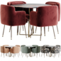 Tape Dining Chair by Minotti Kirsten Kitchen Table - Стол + стул - 3D модель - фото 2