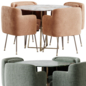 Tape Dining Chair by Minotti Kirsten Kitchen Table - Стол + стул - 3D модель - фото 4