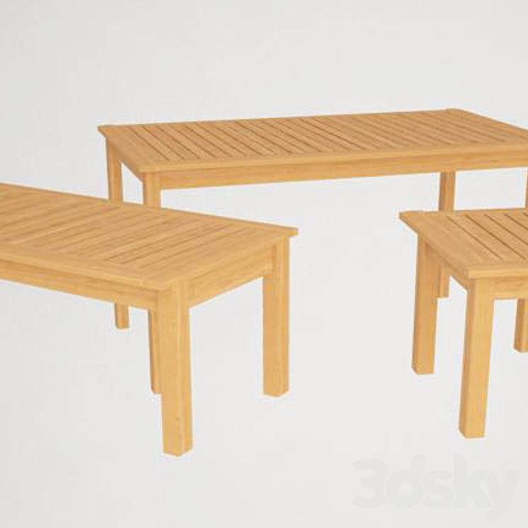 wood furniture Table 3D model