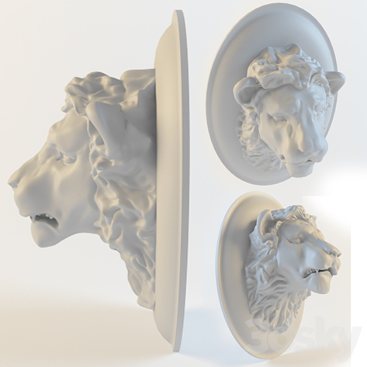 Lion sculpture 3DS Max - thumbnail 1