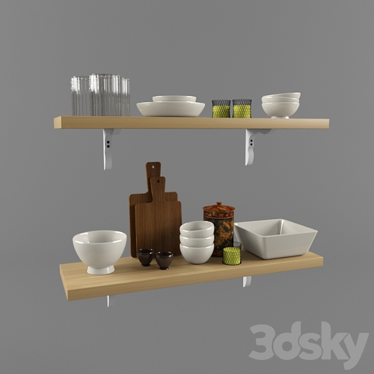 Kitchen shelves - Other kitchen accessories - 3D model