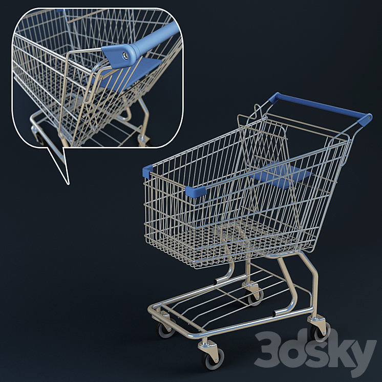 shopping cart 3DS Max Model - thumbnail 1