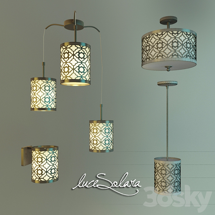 Luce Solara Classico 3920 - Pendant light - 3D model