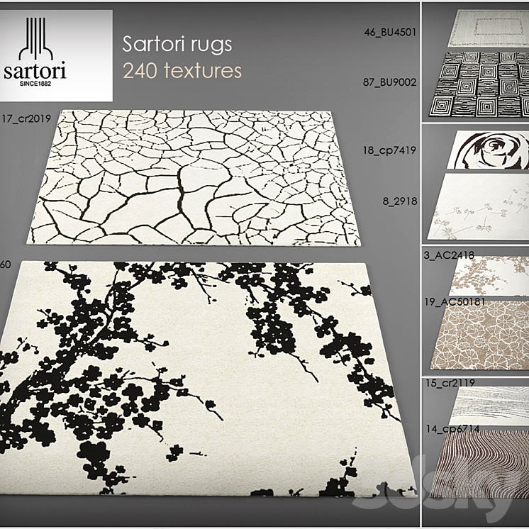 carpet rugs collection 3DS Max - thumbnail 1