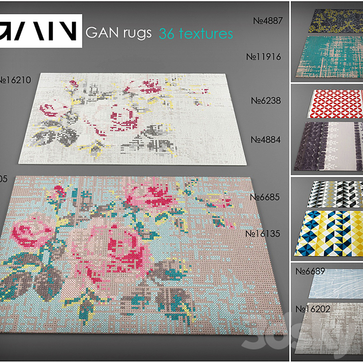 Collection rugs GAN 3DS Max - thumbnail 1
