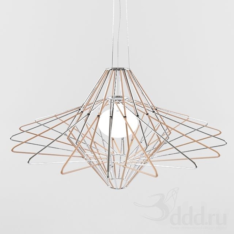 Wire Ceiling Light Pendant light 3D model