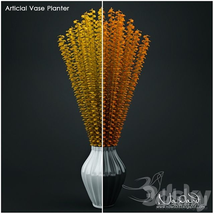 Artifial Planter Vase 3DS Max - thumbnail 1