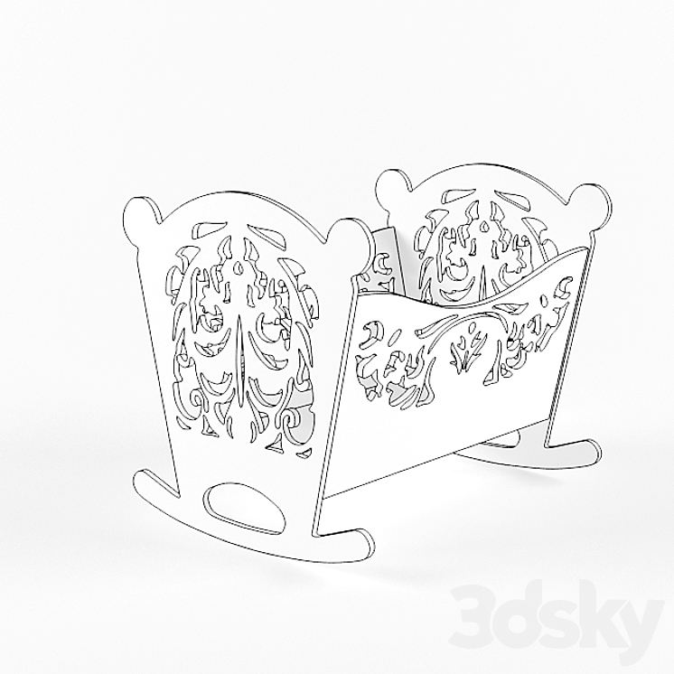 Cradle Bed 3D model