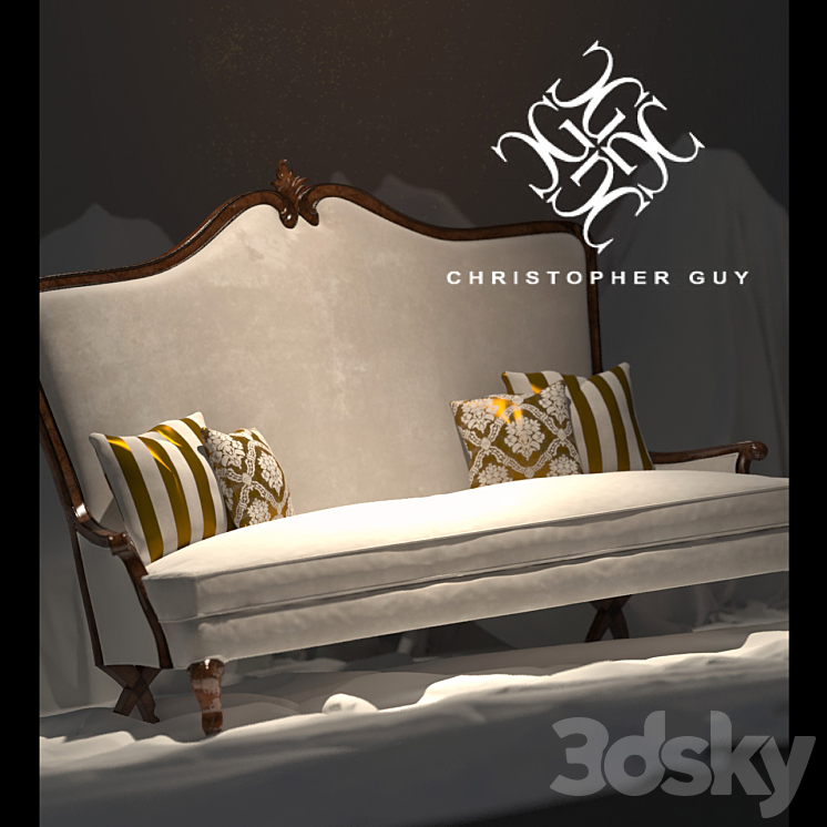 Christopher Guy 3 seat sofa 3D Model