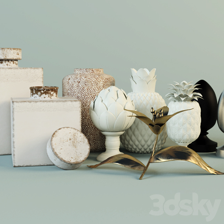 Decorative Ornaments / ZARA HOME Decorative set 3D model