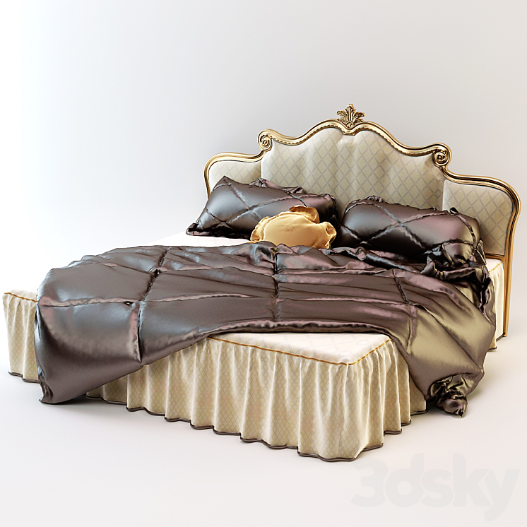 Bed Angelo Cappellini Brahms 3DS Max - thumbnail 2