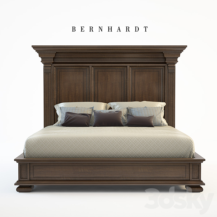 Bernhardt Huntington Panel Bed 3DS Max - thumbnail 1