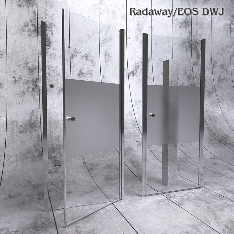 Shower door in niche Radaway – EOS DWJ 3DS Max - thumbnail 1
