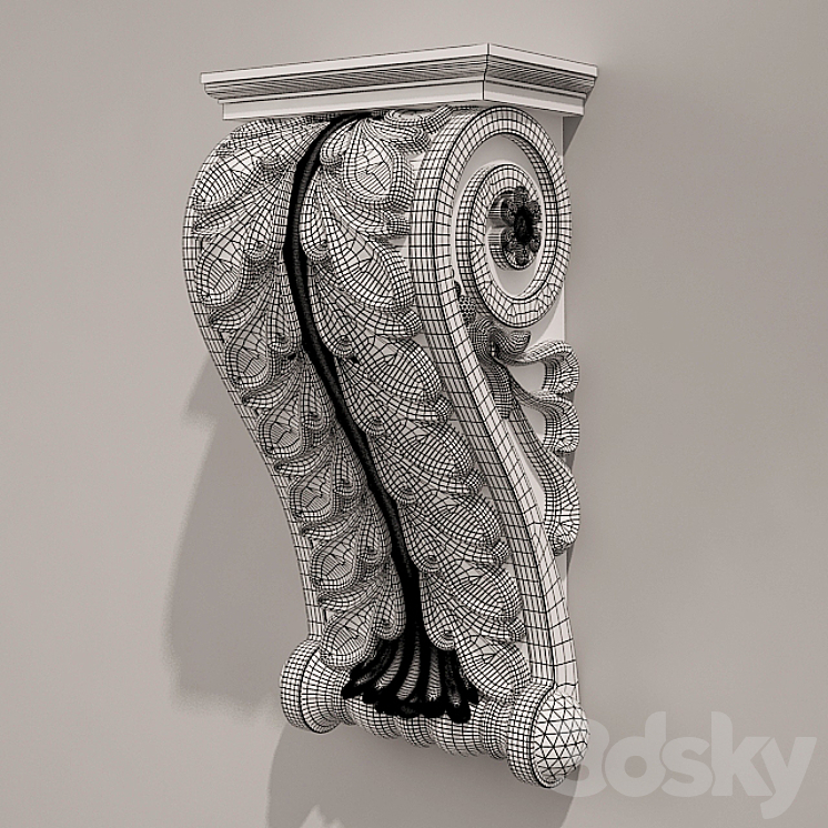 Holder Antique Style 0.3 3DS Max - thumbnail 2