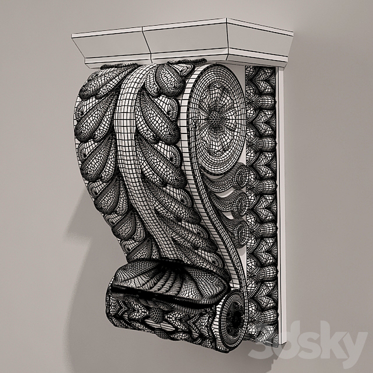 Holder Antique Style 0.5 3DS Max - thumbnail 2