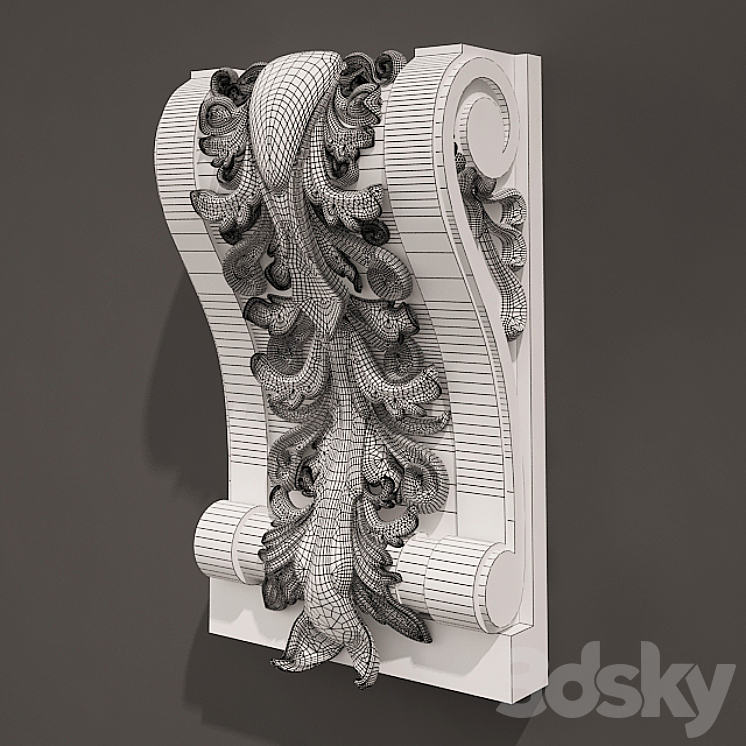 Holder Antique Style 4182 3DS Max - thumbnail 2