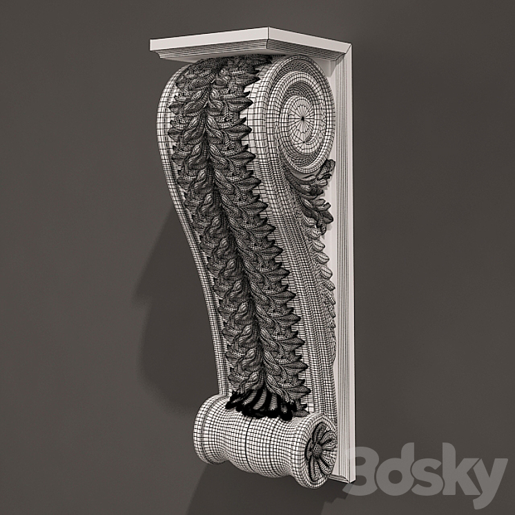 Holder Antique Style 4373 3DS Max - thumbnail 2