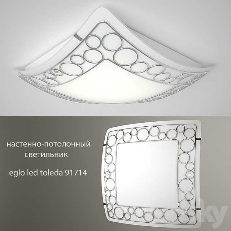 Wall and ceiling lamps EGLO LED TOLEDA 91714 3DS Max - thumbnail 1