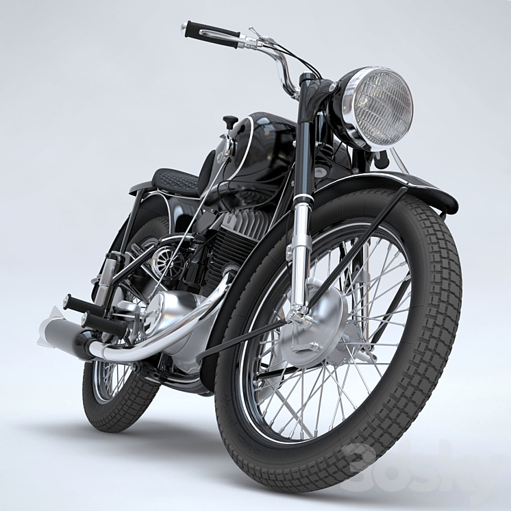 Motorcycle IZH-49 3D Model
