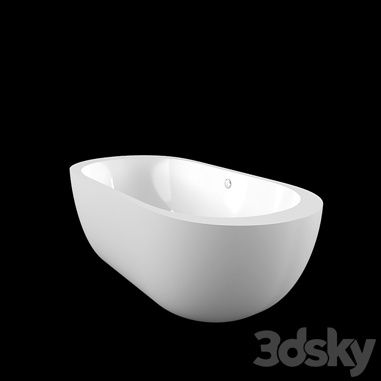 Acrylic bathtub Belbagno BB13-1800 3DS Max - thumbnail 2