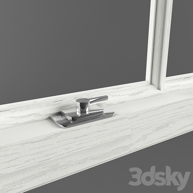 American window - Double Hung Window 3D Model