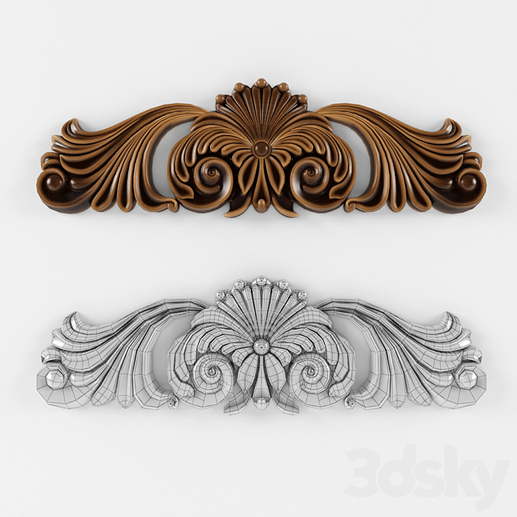 carved decoration 3DS Max - thumbnail 1