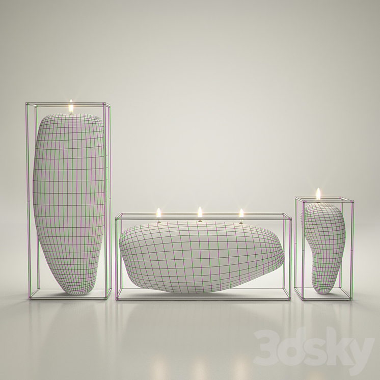 B&B ITALIA OVERSCALE Candles 3DS Max - thumbnail 2