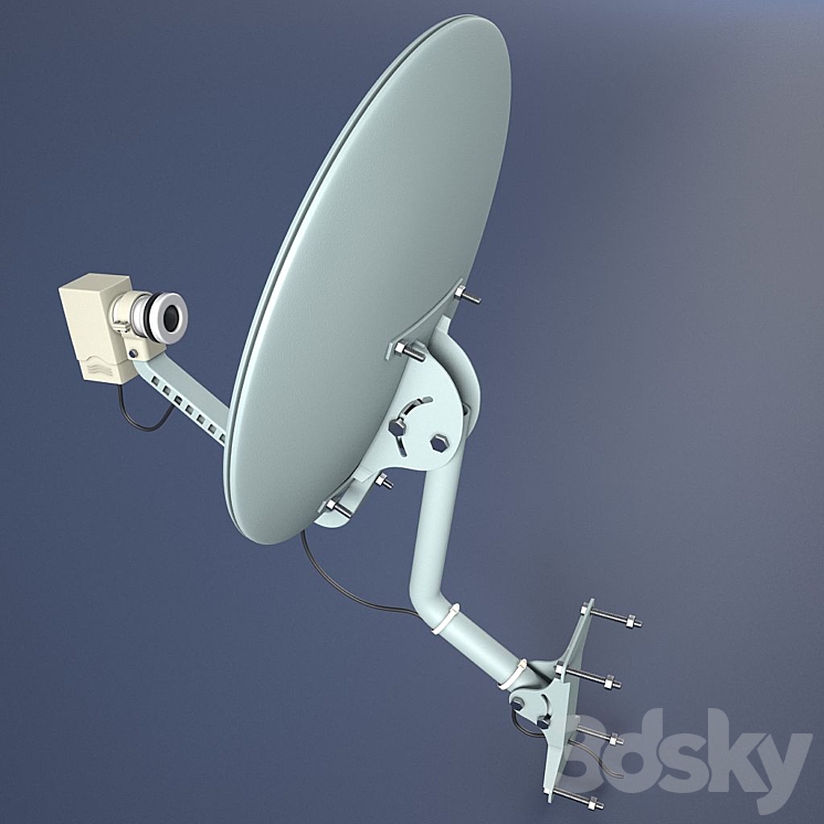 Parabolic antenna sky 3DS Max - thumbnail 2
