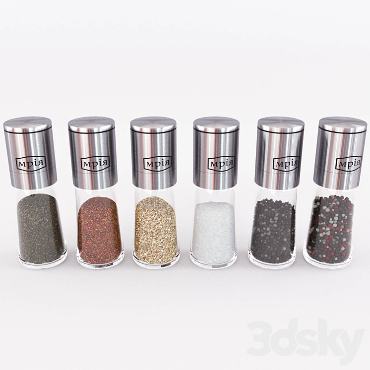 mill for herbs and spices "Mriya" 3D Model