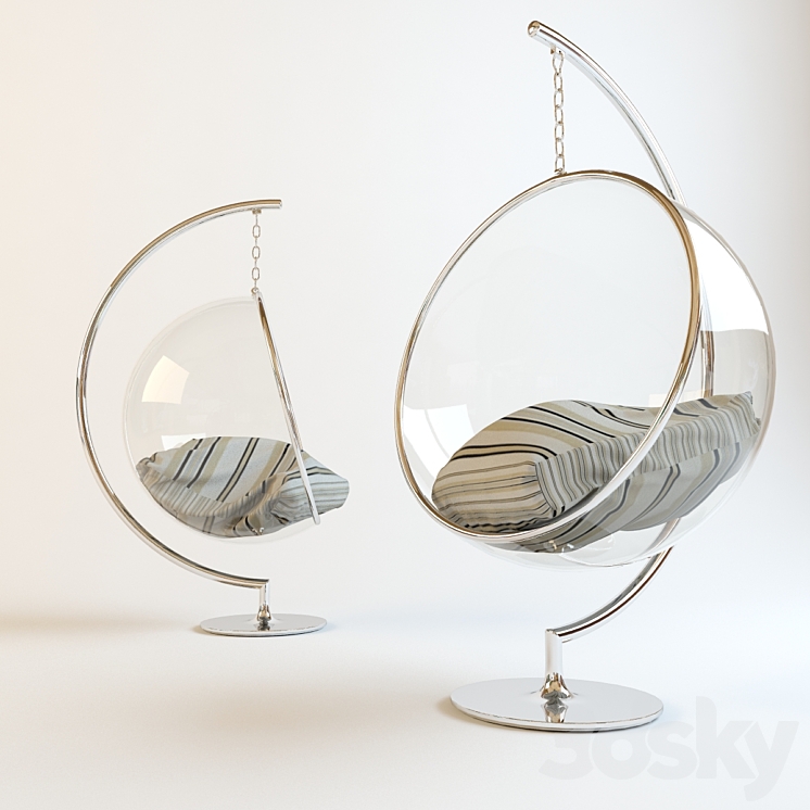 BUBBLE chair on stand 3DS Max - thumbnail 1