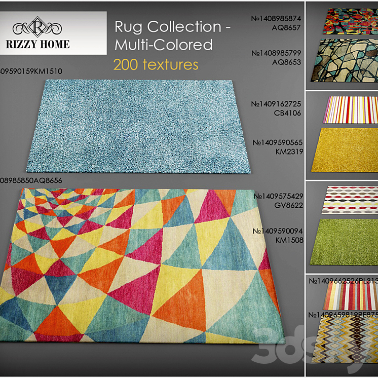 Rizzy Home rugs – Multi-colored 3DS Max - thumbnail 1