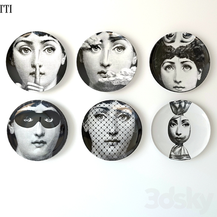 Fornasetti decor plate - Other decorative objects - 3D model