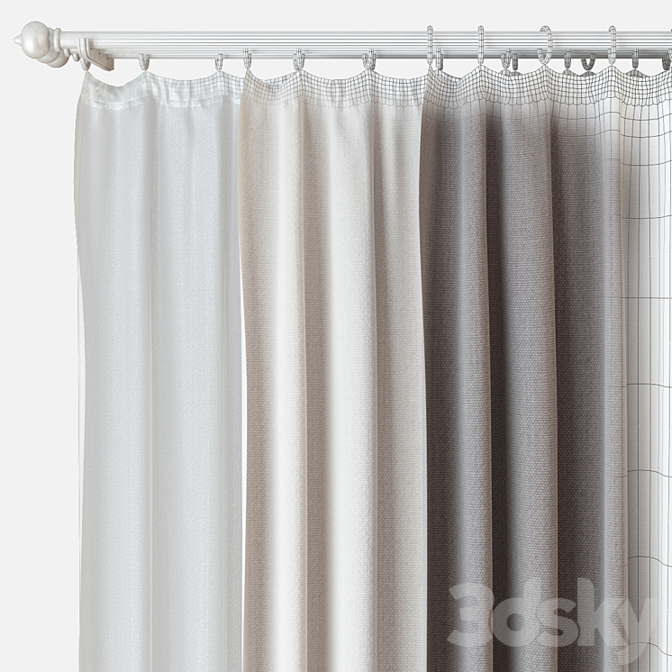 Curtains m03 3D Model