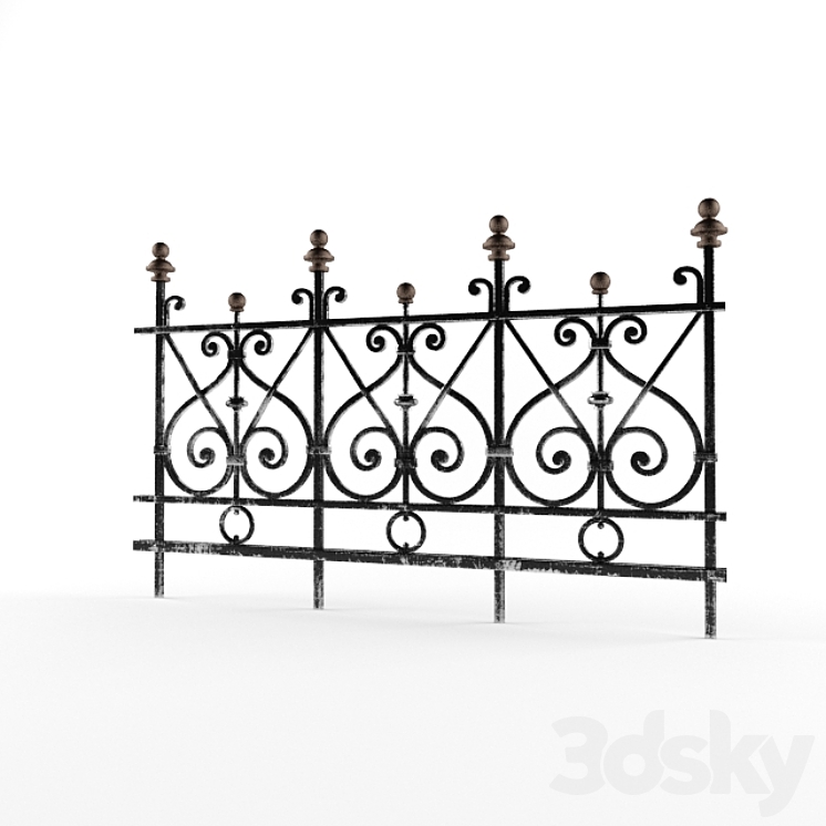 3DS MAX wrought fence 3DS Max