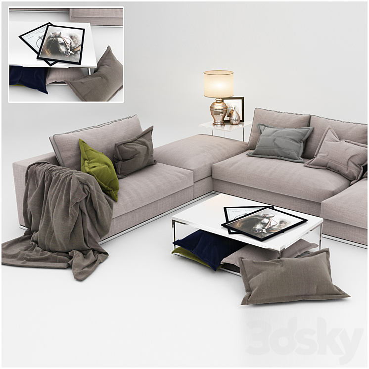 Sofa collection 09 3DS Max - thumbnail 1