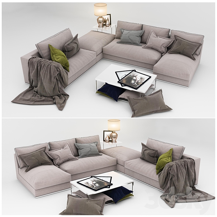 Sofa collection 09 3DS Max - thumbnail 2