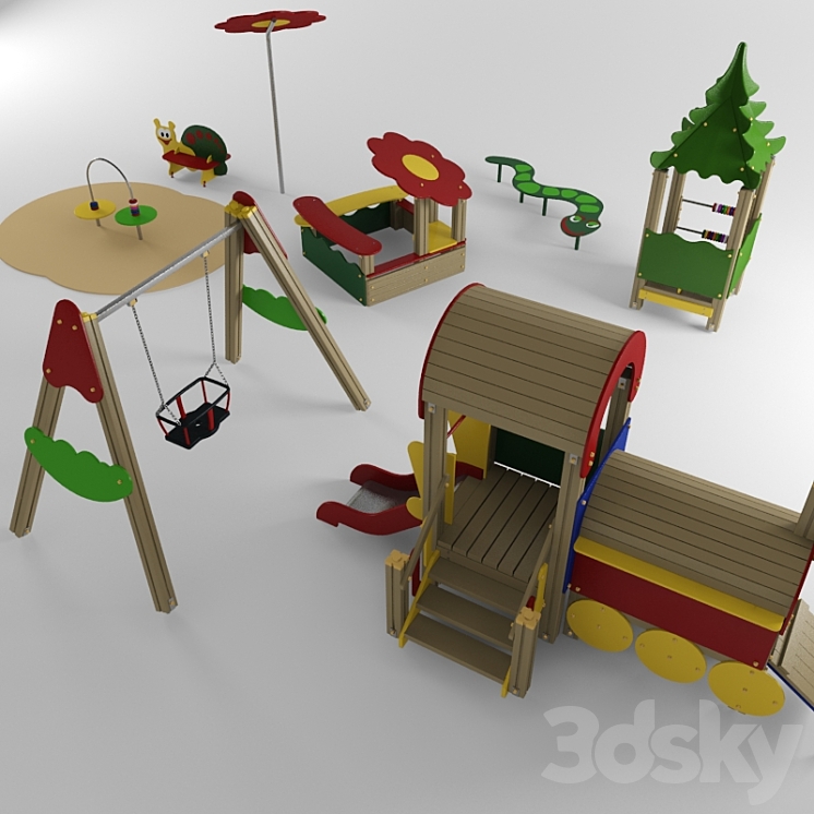 Children playground 3DS Max - thumbnail 1