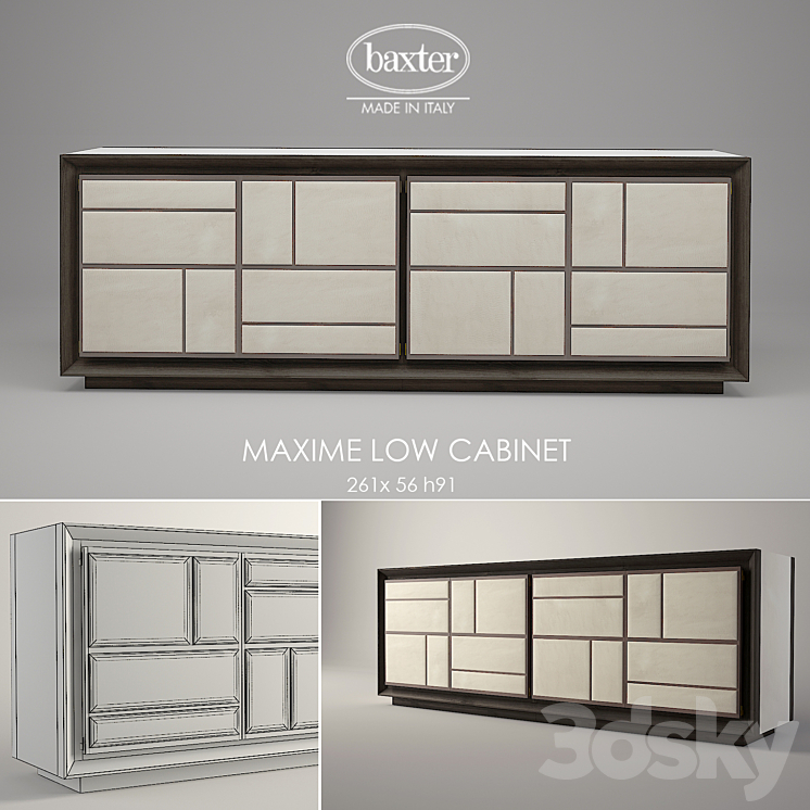 Baxter Maxime Low Cabinet 3DS Max - thumbnail 1