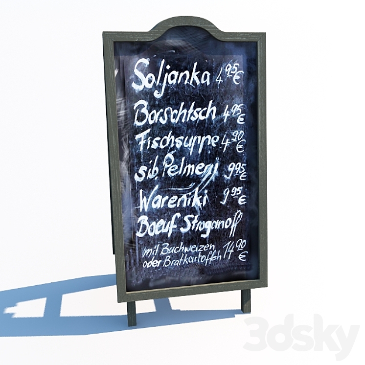 Passing menu 3D Model