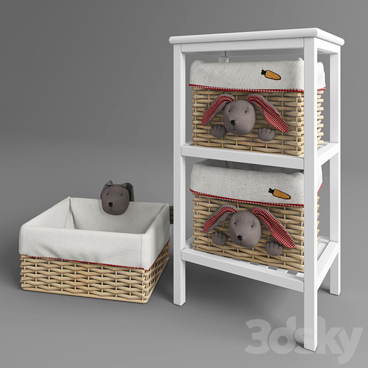 Shelves with baskets 3DS Max - thumbnail 1
