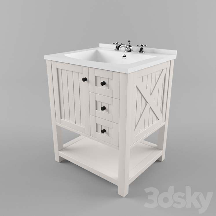 The sink in the style of the country 3D Model