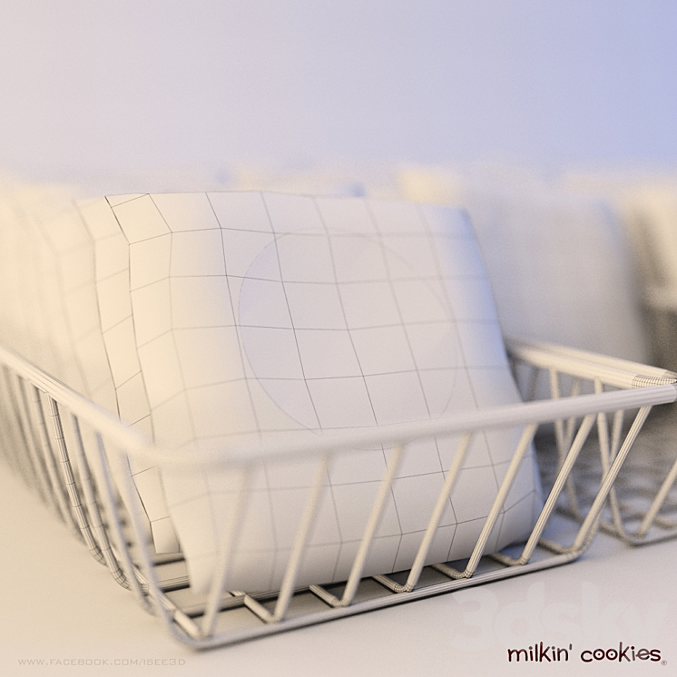 Milkin Cookies in basket 3DS Max - thumbnail 2