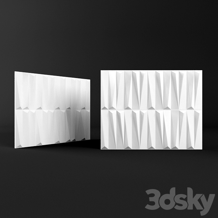 Glass 3d panel (bamboo) 3DS Max - thumbnail 1