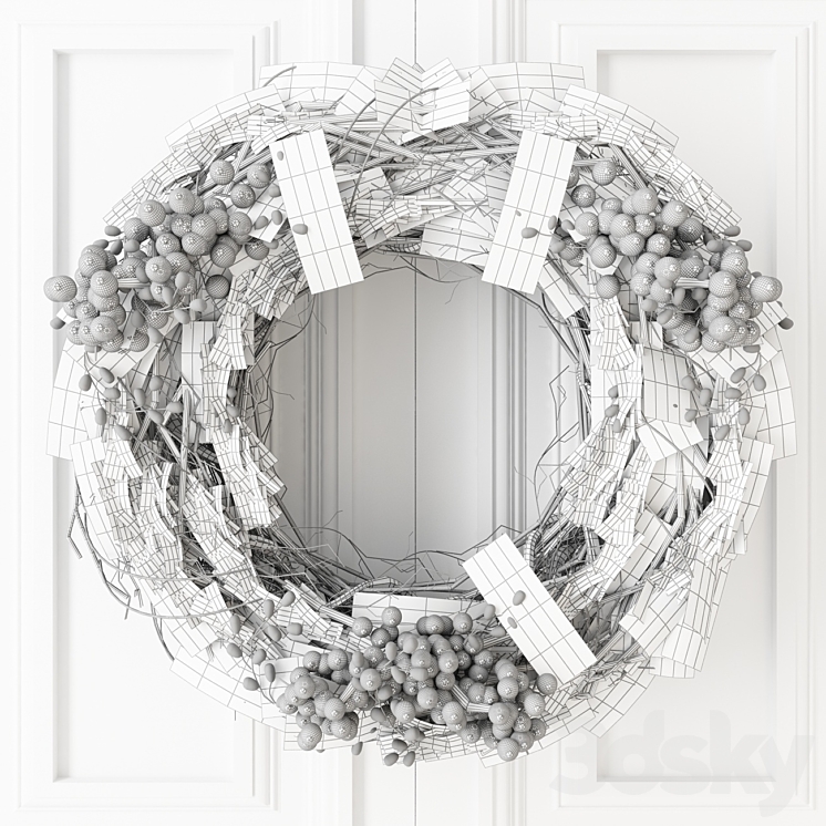 Winter wreath 3D Model